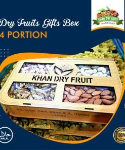 Exquisite Wood Quality Dry Fruits Gift Basket - 4 Varieties of Almonds, Pistachios, Walnuts, Cashews and 900g of Assorted Dried Fruits in a Box